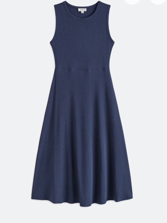 Sugarlips Dresses & Skirts - NWT Sugarlips Sugar Crew Navy Ribbed Sleeveless A-Line Midi Dress. XL.